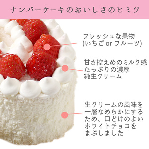 お誕生日・記念日など数字にまつわるお祝いに『ナンバーケーキ』7号 いちごいっぱい