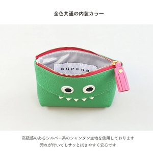 【底マチモンスターポーチSMALL/全20色】毎日の相棒♪定番/底マチ仕様のふっくらモンスターマルチポーチ レディース 化粧ポーチ メイク コスメ コンパクト マルチ 小さめ プレゼント トラベル アイスグレー