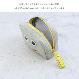 【通しマチ/ニッコリポーチSMALL/全20色】毎日の相棒♪定番/通しマチ仕様のふっくらモンスターマルチポーチ レディース 化粧ポーチ コスメ ミニ マルチ 小さめ プレゼント コンパクト トラベル アイスグレー