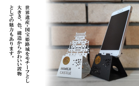 姫路城スマホスタンド | 卓上 スタンド スマートフォン 雑貨 携帯 撮影 インテリア 黒