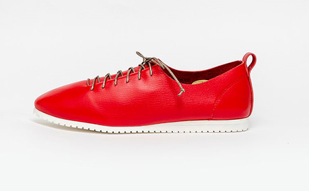 ソフトレザーシューズ　レッド ファッション 靴  25.0cm