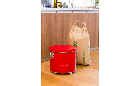 米びつ トタンの米びつ 20kg キャスター付 渡辺金属工業 バケツ職人が作る オバケツ ライスストッカー キッチン キッチン用品 計量付き 米 保存 保存容器 防虫 トタン 蓋付き 米櫃 兵庫 兵庫県 姫路 姫路市　お届け：2025年2月以降順次発送予定 シルバー