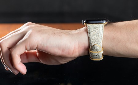 腕時計 バンド 姫路黒桟革 Apple Watch 高級レザーバンド 45mm 替えベルト 革 レザーバンド アップルウォッチ スマートウォッチ 交換 交換ベルト 替えバンド  藍染×ブラック