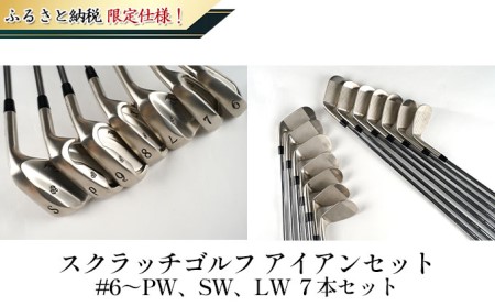 ふるさと納税限定仕様！スクラッチゴルフ　アイアンセット ＃6～PW、SW、LW　７本セット スポーツ用品 ゴルフ用品 日本製 軟鉄鍛造 シニア レディース 使いやすい  NS-950（S）