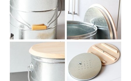 米びつ ひのきとトタンの米びつ 5kg シルバー 渡辺金属工業 バケツ職人が作る オバケツ ライスストッカー キッチン 米 保存 保存容器 耐久性 二重構造 防虫剤 乾燥剤 トタン バケツ 蓋付き ヒノキ 米櫃