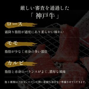 和牛セレブの神戸牛6種の希少部位焼肉セット500g(黒折箱)【配送不可地域：離島】【1436541】