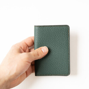 HEDGE　たつの市産シュリンク型押し牛革 免許証用カードケース(ダークグリーン)1個【1259576】