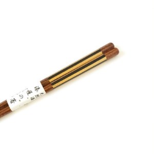 漆塗箸 摺八角金短冊 黒【1358861】