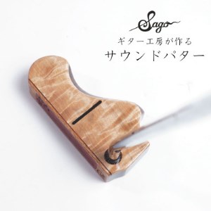 【ウッドパター】ギター工房が作る音にこだわったパター　ピン型　ギターヘッド【1375582】