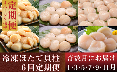 【枝幸ほたて】冷凍ほたて貝柱 年6回 奇数月定期便