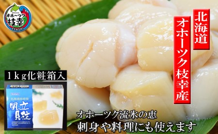 枝幸ほたて】海洋食品 冷凍ほたて貝柱1kg | 北海道枝幸町 | ふるさと