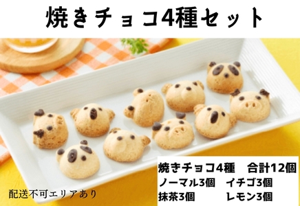 焼きチョコ 4種セット[ スイーツ 洋菓子 焼菓子 チョコレート ショコラ 支援 社会貢献 グルテンフリー ] おやつ さっくり食感 ベイクドチョコ 小麦粉不使用 
