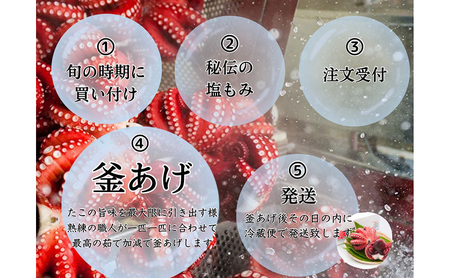 ほんまにうまい 釜あげ明石だこ 大 3尾 魚貝類 タコ 加工食品 