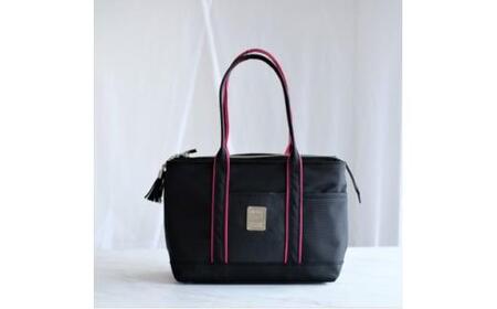 <右肩用>お仕事バッグ しごとーと シャイニー ブラック/チェリーピンク ストラップセット