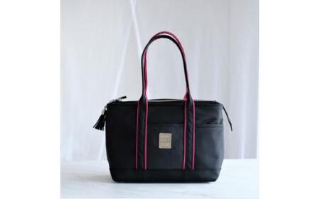 <左肩用>お仕事バッグ しごとーと シャイニー ブラック/チェリーピンク ストラップセット