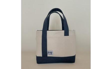 みやたんトートバッグ・生成×ネイビー