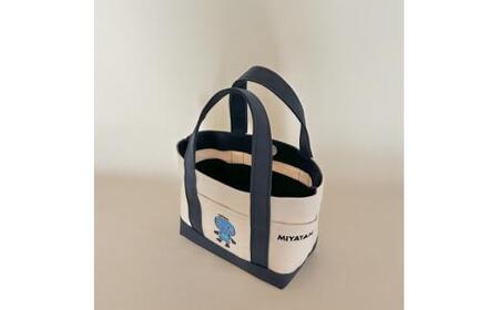 みやたんトートバッグ・生成×ネイビー