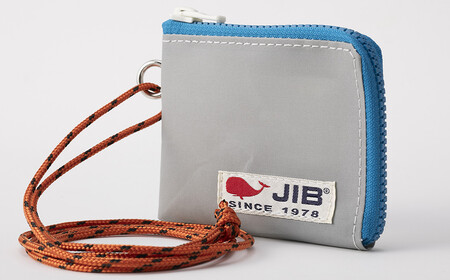 マイクロクラッチ財布(グレー×ロケットブルーファスナー)