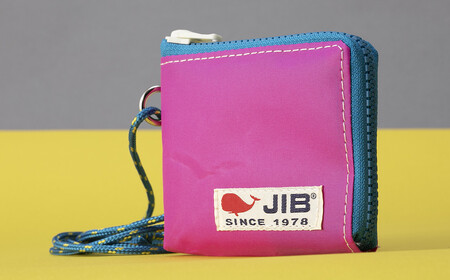 マイクロクラッチ財布(ピンク×ロケットブルーファスナー)