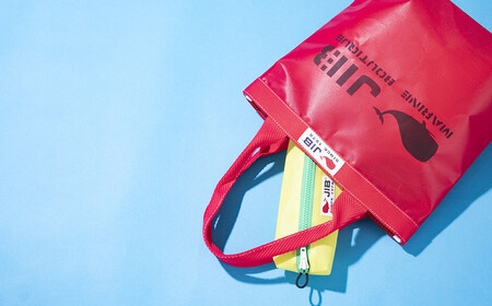 バケツトートS(レッド)とペンケースM(お楽しみカラー)セット