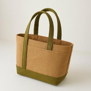 NUNUTOTO ベージュ×モスグリーン Sサイズ