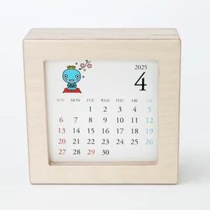 100周年記念 みやたん つみきブロックカレンダー (ナチュラル)