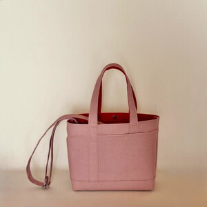 NUNUTOTO スモーキーピンク×チェリーピンク M ショルダーストラップ&ペットボトルホルダーセット