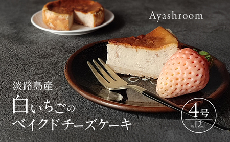 白いちごのベイクドチーズケーキ デザート ケーキ チーズケーキ スイーツ 兵庫県 洲本市 淡路島
