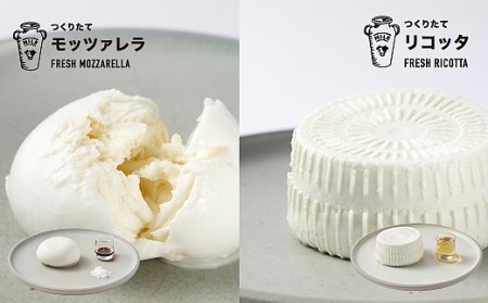 HH09:洲本市 川上牧場の朝しぼり生乳で作ったフレッシュチーズ(モッツァレラ、リコッタ)セット