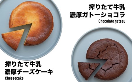 Hh13 洲本市 川上牧場の朝しぼり生乳で作ったケーキセット ベイクドチーズケーキ ガトーショコラ 冷凍 兵庫県洲本市 ふるさと納税サイト ふるなび