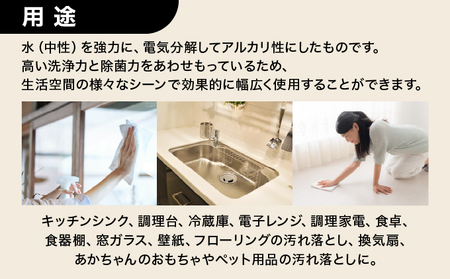 強力アルカリ電解水 13.1ＰＨ 4リットル[除菌  洗浄 消臭 掃除 大掃除 住宅用洗浄剤]