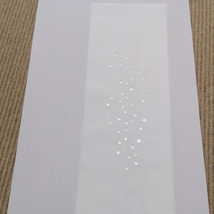 半衿　絽　ドット柄　白地に白　刺繍　半襟 和装 民芸品 工芸品 伝統技術 篠原縫製