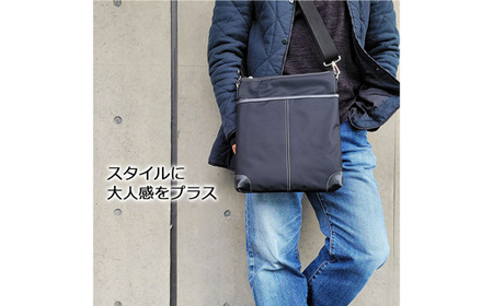 豊岡産鞄 薄マチ手無ナイロンSD(大)(33771-01)黒 / かばん カバン 鞄 バッグ