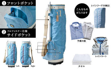 木の庄帆布 KinoshoTRANSIT KHG22-CPB02W カートバッグ パイプキャディバッグ(セメントグレー)