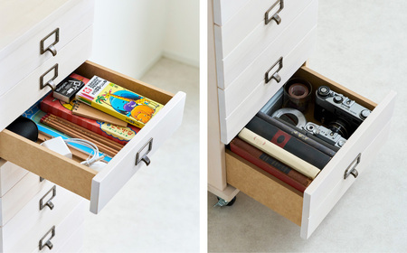 天然木チェスト 9段 A4サイズ ダークブラウン・木脚・取っ手A(ネームアンティーク)