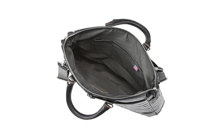 豊岡鞄 craftsmanship クロコ型ブリーフ ミッドナイト 197712 / 木和田正昭商店 クロコダイル調 本革 ブリーフケース ビジネスバッグ メンズ ビジネスカジュアル カバン バッグ A4ファイル収納 手持ち ショルダーベルト付属 2way