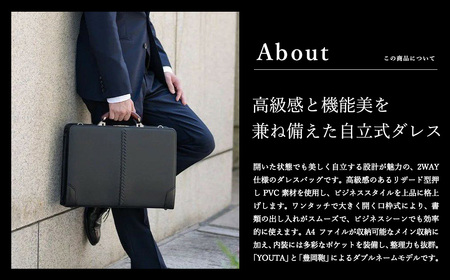 豊岡鞄 YOUTA リザード 3Direction YKM7 ネイビー