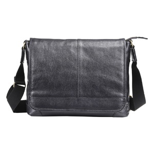 豊岡鞄　皮革横型フラップSD（ブラック）