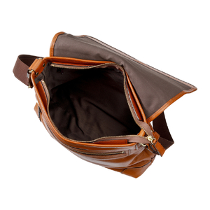 豊岡鞄　皮革横型フラップSD（ブラウン）