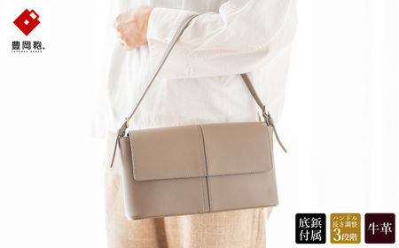 豊岡鞄 TOTTE カブセフォーマルバッグ MBF010 （グレージュ）