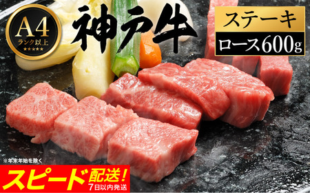 神戸牛 ステーキ セット / E.ロースステーキ200g×3枚 【帝神志方ミート】