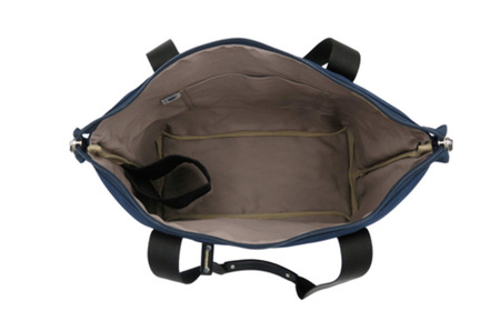 エビータシンプルトート (No.4001-60) ネイビー / 木和田 トートバッグ 軽量 撥水 ナイロン 肩掛け 手提げ A4サイズ 高級 かばん カバン バッグ 鞄 手作り メンズ レディース 日本製