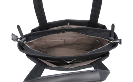 エコステップ肩掛けトート (No.4005-01) ブラック / 木和田 トートバッグ 軽量 撥水 ポリエステル ポケット 高級 かばん カバン バッグ 鞄 手作り メンズ レディース 日本製