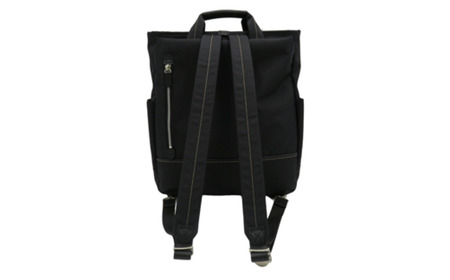 エコステップリュック (No.4006-01) ブラック / 木和田 リュック リュックサック 軽量 撥水 ポリエステル 高級 かばん カバン バッグ 鞄 手作り メンズ レディース 日本製