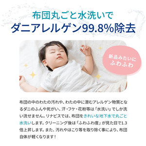 宅配クリーニングのリナビス 布団クリーニング クーポン 掛け布団 1枚分 / 布団丸洗い 掛布団 クリーニング 保管 宅配 最大12か月無料保管 ふっくら ふわふわ 肌触り 清潔 丁寧 職人 ふとん 羽毛布団 羊毛布団 和布団 こたつ布団 綿わた布団 リビナス