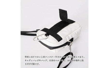 CREEZAN GOLF クリーザンゴルフ マルチケース ホワイト CCGI-017-01 / ゴルフ ミニショルダーバッグ ゴルフバッグ 軽量 収納力 水濡れに強い 高機能合成皮革 ショルダーストラップ付き シンプル デザイン