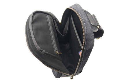 豊岡鞄 AD2503 井原デニム ボディバッグ ネイビー / デニム ワンショルダーバッグ ポケット シンプル デザイン メンズ レディース バッグ カバン かばん 鞄 ALBAPIE アルバピエ 足立