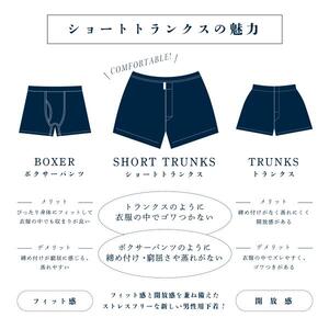 メンズ 下着 ショート トランクス Mサイズ 3枚 / 無地 / 08：Olive×09：Navy×11：Gray / ZIVANE ジバン / 締め付け感の無い / 専用BOX付き アンダーウェア