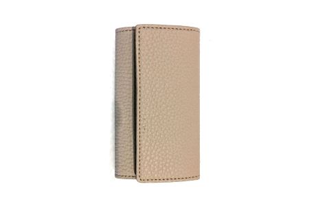 豊岡財布 三つ折りキーケース ドイツ製高級皮革使用 ライトグレー