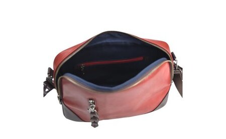 豊岡鞄 ブルーム 横ショルダー(アカ)